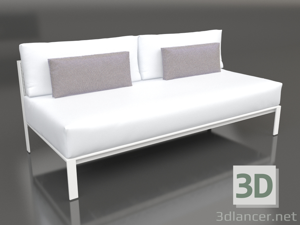 modello 3D Modulo divano, sezione 4 (Bianco) - anteprima