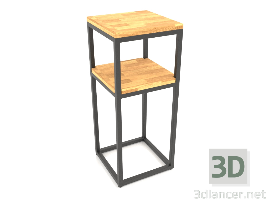 3d model Mueble cuadrado (SUELO DE MADERA, 30x30x70) - vista previa