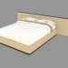 3D modeli Çift kişilik yatak Ermes - önizleme