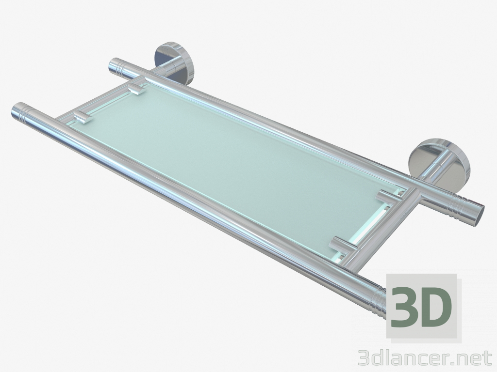 modello 3D Mensola in vetro CANYON (L 400) - anteprima
