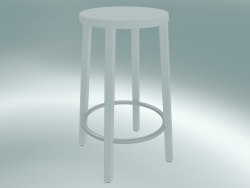 Stool BLOCCO stool (8500-60 (63 cm), ash white, sanded aluminum)
