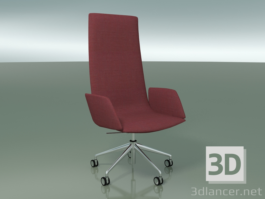 3D Modell Manager Stuhl 4905BR (5 Räder, mit weichen Armlehnen) - Vorschau
