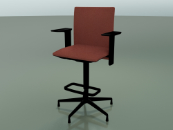 Low back stool 6507 (5 legs, with removable padding, adjustable standard armrest, V39)