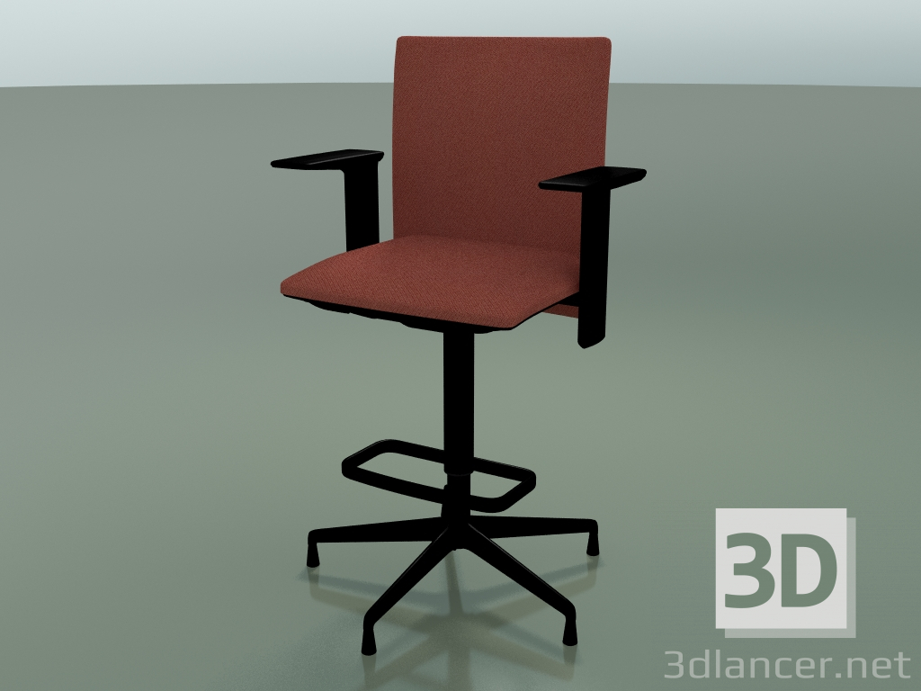 3D modeli Düşük sırt tabure 6507 (5 ayak, çıkarılabilir dolgulu, ayarlanabilir standart kolçak, V39) - önizleme