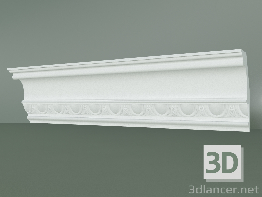modèle 3D Corniche en plâtre avec ornement KV042-1 - preview