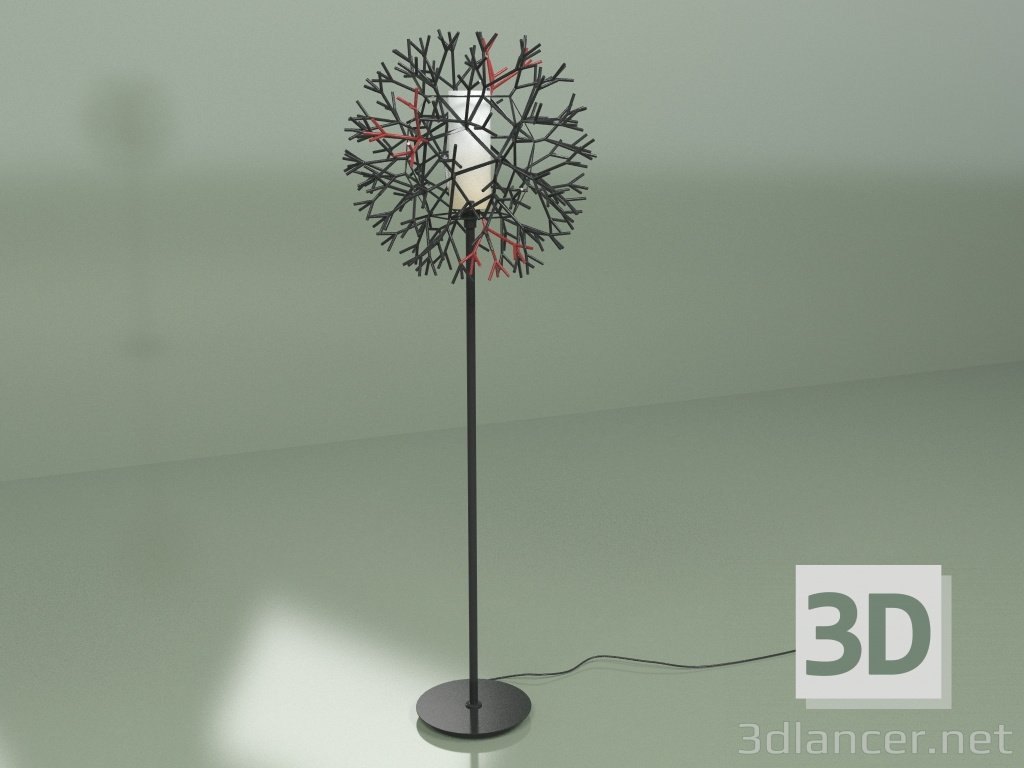 modello 3D Lampada da terra Pallucco Corallo - anteprima