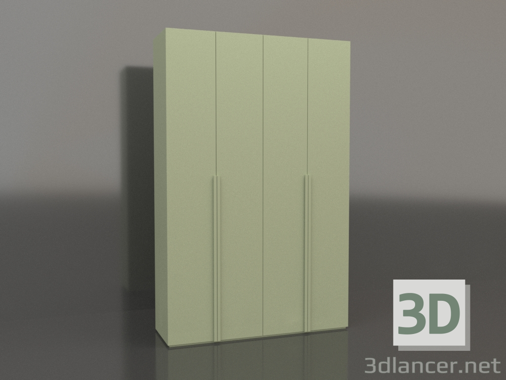 modello 3D Armadio MW 02 vernice (1800x600x2800, verde chiaro) - anteprima