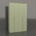 3d model Wardrobe MW 02 paint (1800x600x2800, light green) - preview