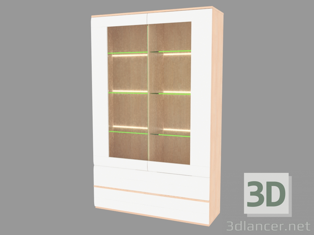 3d модель Элемент мебельной стенки центральный (6110-59) – превью