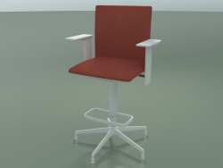 Low back stool 6507 (5 legs, with removable padding, adjustable standard armrest, V12)