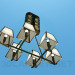 modello 3D La lampada su 6 lampadine - anteprima