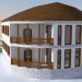 3d модель Двоповерховий будинок з мансардою – превью