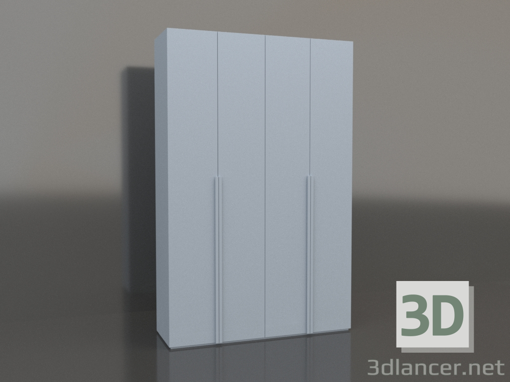 3D Modell Kleiderschrank MW 02 Lack (1800x600x2800, Himmelblau) - Vorschau