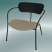 3d model Pabellón de la silla (AV6, H 70cm, 65x69cm, roble teñido negro, cuero - anilina de seda) - vista previa