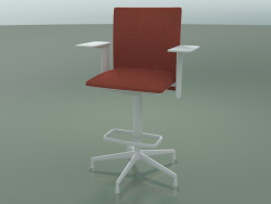 Low back stool 6507 (5 legs, with removable padding, 3D adjustable armrest XL, V12)