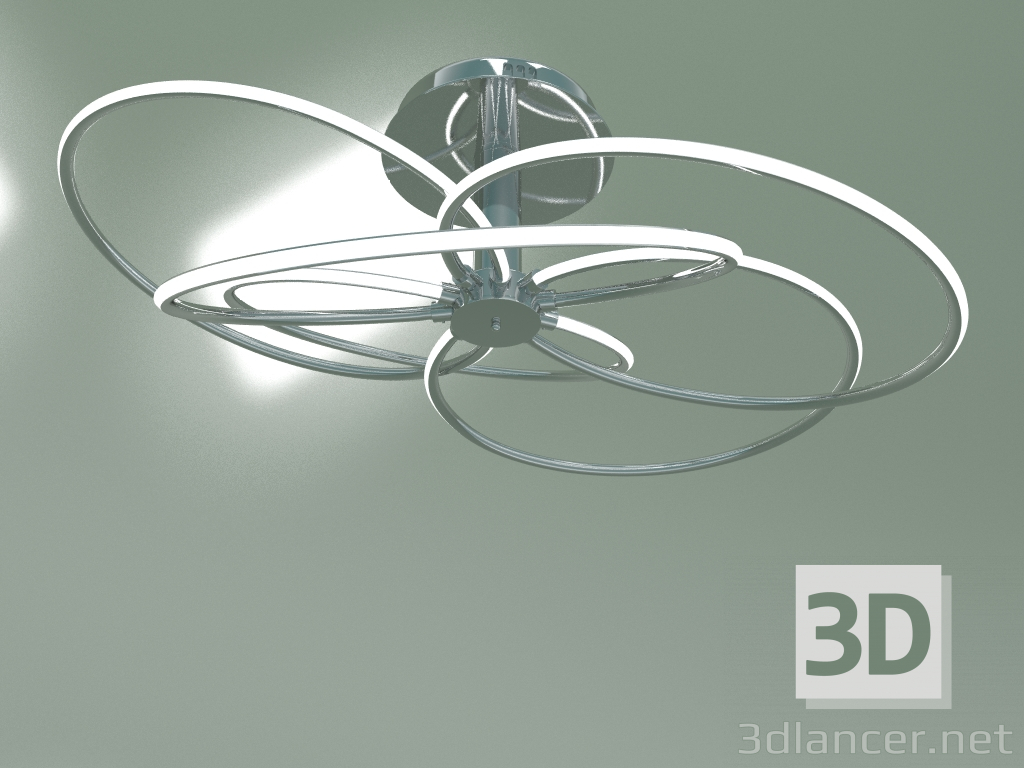modello 3D Lampada da soffitto 90039-5 (cromo) - anteprima