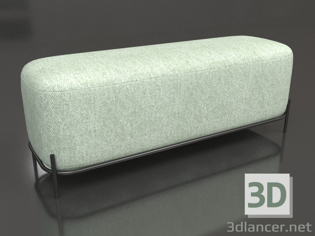 modèle 3D Pouf Pawai largeur 120 (gris-turquoise) - preview