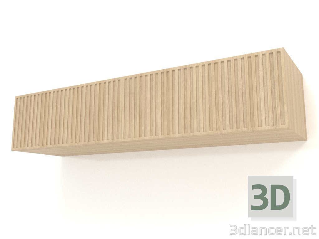 modèle 3D Étagère suspendue ST 06 (2 portes ondulées, 1200x315x250, bois blanc) - preview