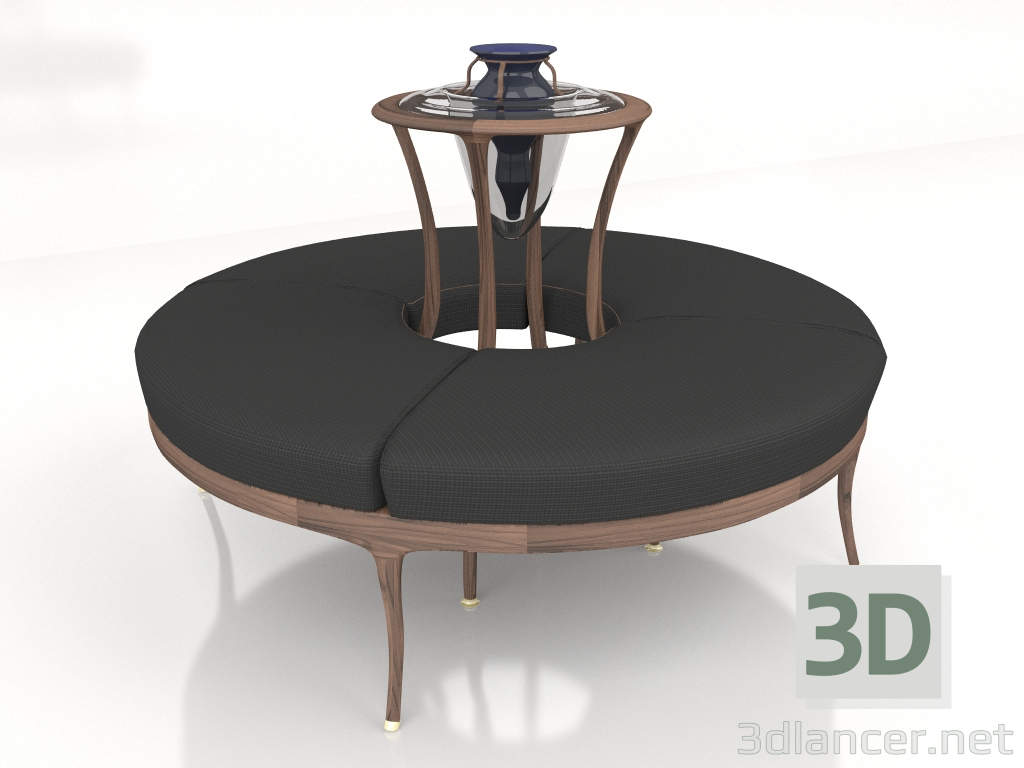 3D Modell Sofa Große Blume - Vorschau