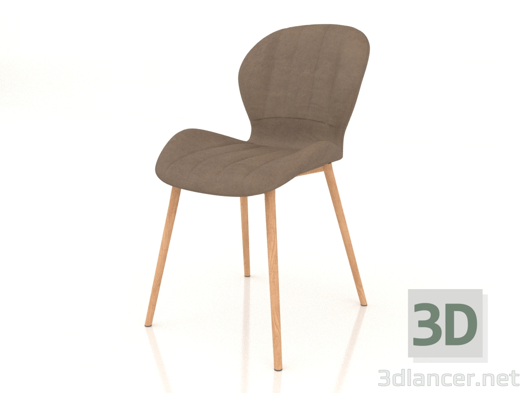 modèle 3D Chaise Debby (brun-bois) - preview