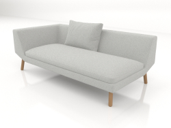 End sofa module 186 with an armrest on the left (wooden legs)