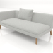 3d model End sofa module 186 with an armrest on the left (wooden legs) - preview