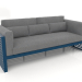 3d model 3-seat sofa with a high back (Grey blue) - preview