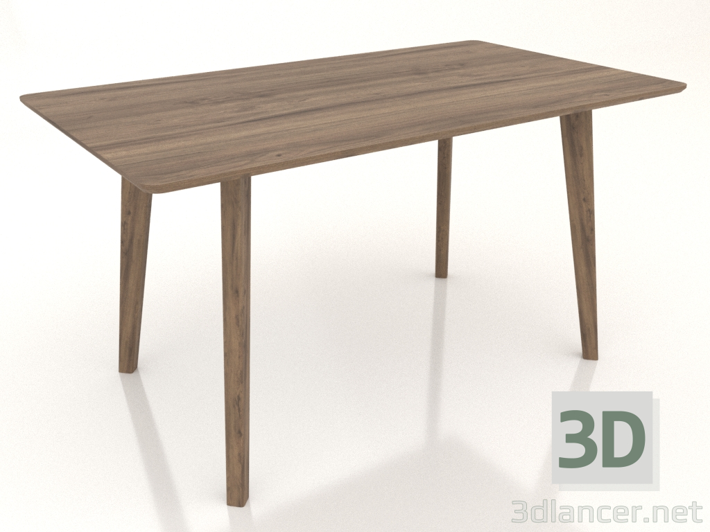 Modelo 3d Mesa de jantar nórdica (1400x800, nogueira) - preview