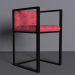 3d Chair with metal frame model buy - render