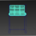 modèle 3D de Chaise avec un cadre métallique acheter - rendu