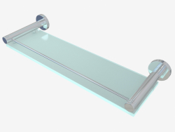 Glass CANYON shelf with limiter (L 400)