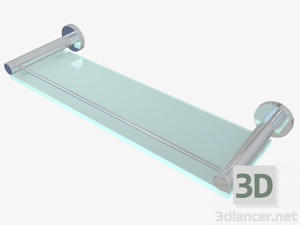 3d model Glass CANYON shelf with limiter (L 400) - preview
