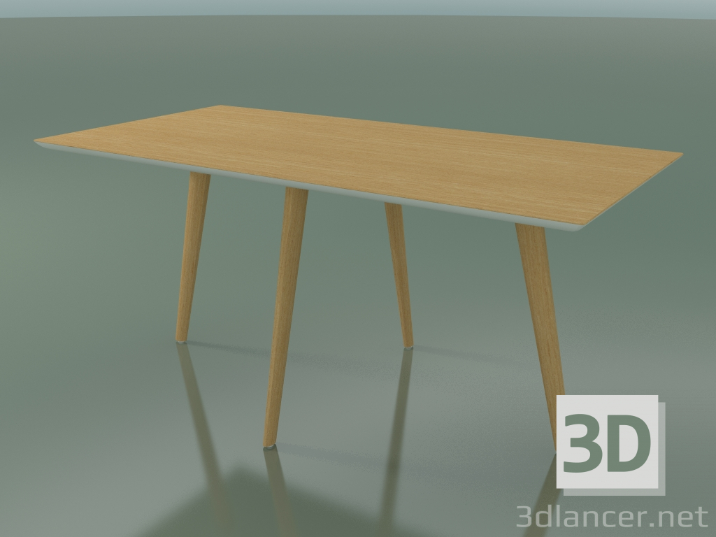 modello 3D Tavolo rettangolare 3504 (H 74-160x80 cm, M02, rovere naturale, opzione 1) - anteprima