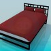3d модель Полуторне ліжко – превью