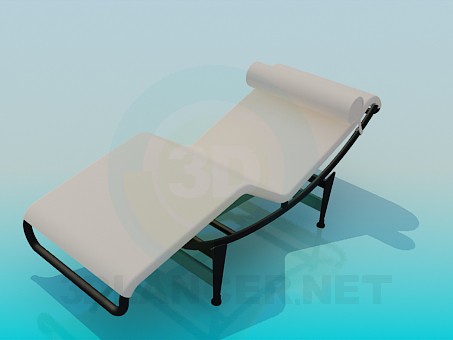 3d model Sunbed with headrest - preview 3d model Sunbed with headrest - preview