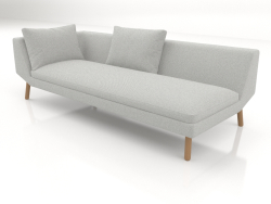 End sofa module 219 with an armrest on the left (wooden legs)
