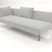 3d model End sofa module 219 with an armrest on the left (wooden legs) - preview