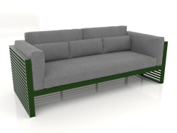 3-seater sofa with a high back (Bottle green)