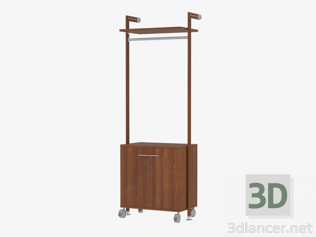 3d model Rack with top shelf and stand - preview