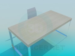 Tisch und Stuhl für den Arbeitsplatz