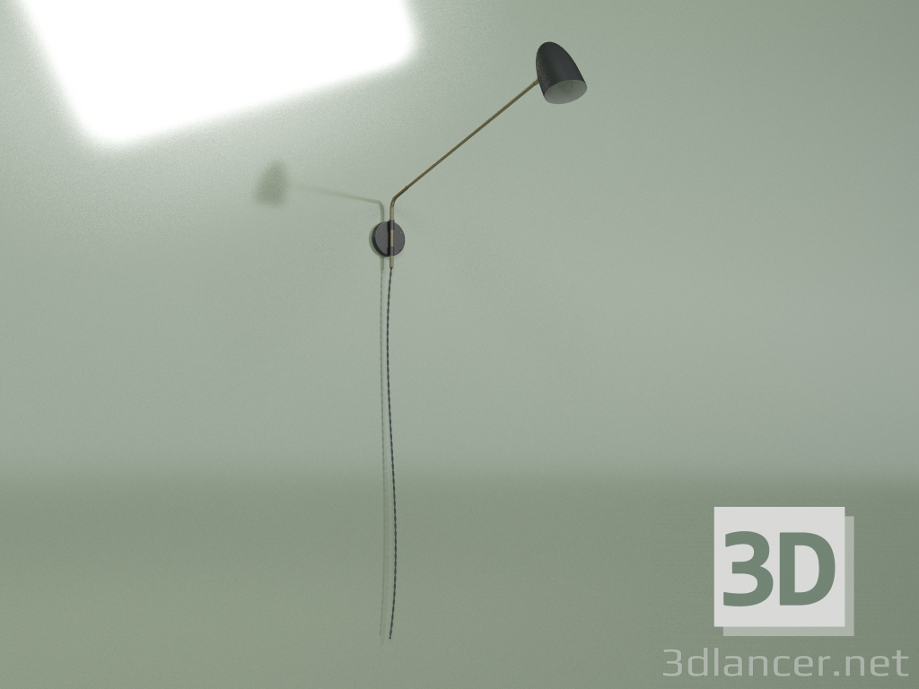3D modeli Duvar lambası Potens (siyah) - önizleme