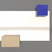 3 डी मॉडल मिरर ZL 07 (753x593, लकड़ी सफेद, नीला) - पूर्वावलोकन