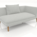 3d model End sofa module 156 with armrest on the right (wooden legs) - preview