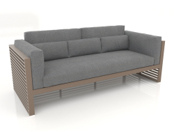 3-Sitzer-Sofa mit hoher Rückenlehne (Bronze)