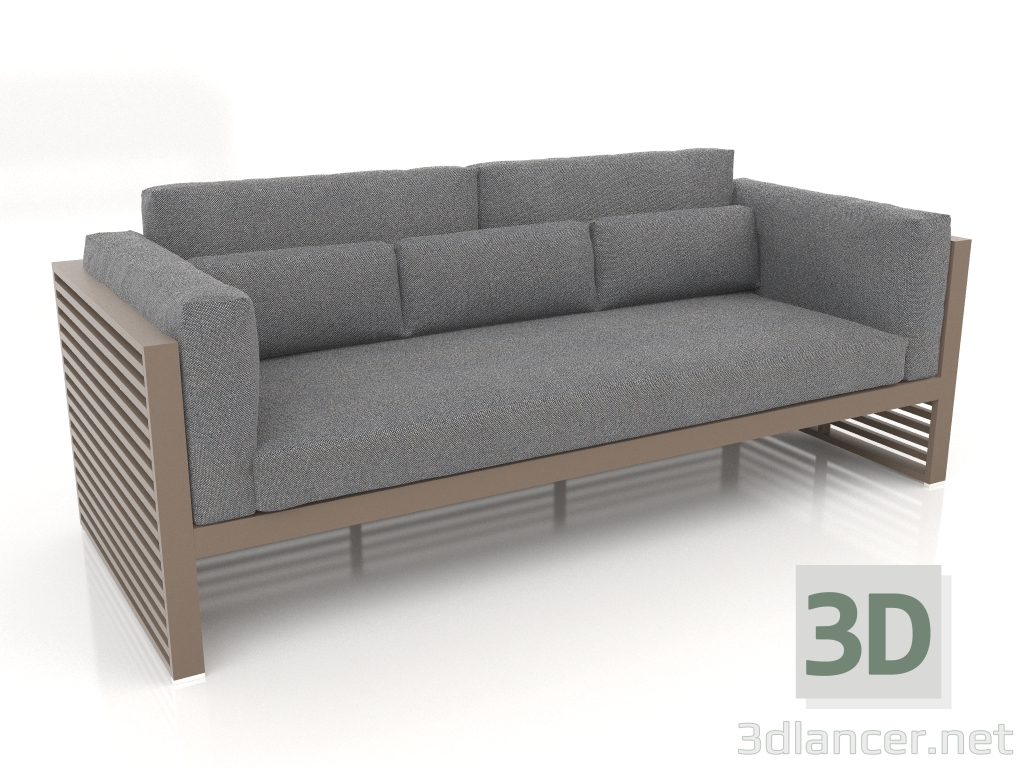 3D Modell 3-Sitzer-Sofa mit hoher Rückenlehne (Bronze) - Vorschau