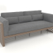 3d model 3-seater sofa with a high back (Bronze) - preview