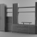 3d model Wall unit for a living room - preview