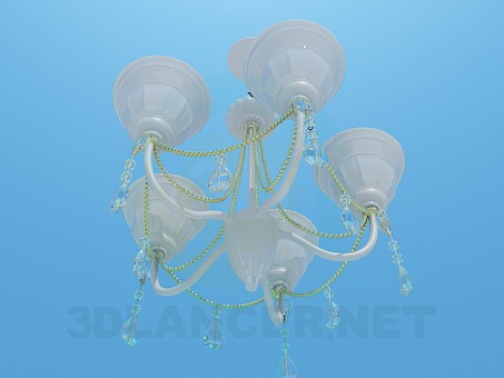 3d model Chandelier with porcelain ceiling paintings - preview 3d model Chandelier with porcelain ceiling paintings - preview