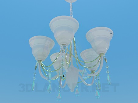 3d model Chandelier with porcelain ceiling paintings - preview 3d model Chandelier with porcelain ceiling paintings - preview