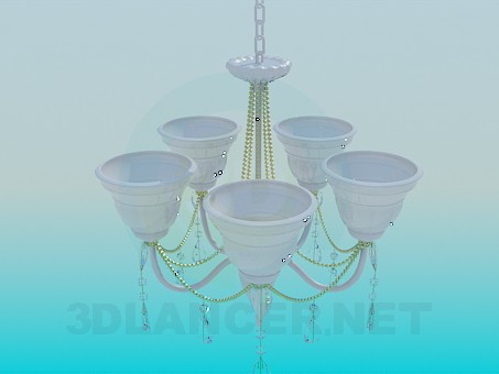 3d model Chandelier with porcelain ceiling paintings - preview 3d model Chandelier with porcelain ceiling paintings - preview